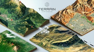 How to create a 3D Terrain with Google Maps and height maps in Photoshop  3D Map Generator Terrain [upl. by Ynohtnakram]