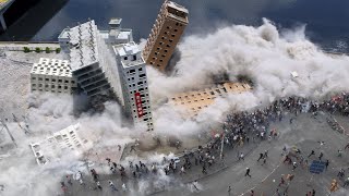 Taiwan destroyed in 2 minutes M75 Earthquake destroys many buildings in Hualien [upl. by Rebekkah]