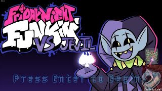 Jevil from Deltarune  FNF Vs Jevil Mod HARD MODE  Friday Night Funkin ONEHANDED [upl. by Benilda]