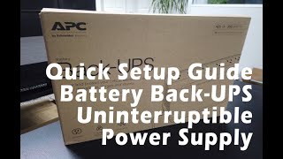 UPS Uninterruptible Power Supply Setup Guide for Beginners  APC BackOutage Protection [upl. by Redyr]