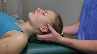 Osteopathic Technique Demo  SubOccipital Release Craniosacral Therapy [upl. by Nannah]