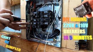 DIY WIRE NEW 220V amp 110V Breakers Easily and Safely [upl. by Irual]