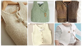 The latest ✅ Knitted baby vest models✅ Easy crochet baby vests [upl. by Arlynne382]