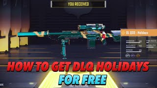 HOW TO GET THE DLQ HOLIDAYS LEGENDARY SNIPER SKIN IN COD MOBILE FOR FREE 2020 [upl. by Nefen]