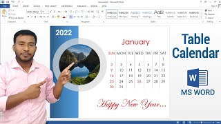 How to Design a Table Calendar in Microsoft Word  Desk Calendar Design in MS Word [upl. by Ilat289]