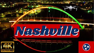 Nashville Tennessee Downtown 4K Drone Tour  Day and Night Aerial Vlog [upl. by Adrell]