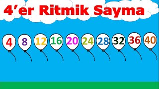 4 er 4 er Ritmik Sayma  40 a Kadar Dörder Ritmik Sayma [upl. by Liv]