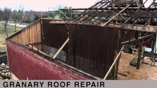 Epoxy repair of a rafter plate in a timber frame barn [upl. by Aenel569]