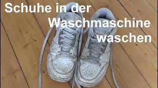 Kann man Turnschuhe in der Waschmaschine waschen Schuhe in Waschmaschine waschen [upl. by Atinar]