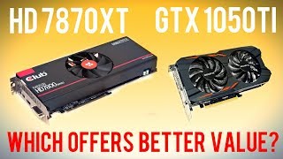 HD 7870XT vs GTX 1050Ti Tahiti LE vs Pascal GP107  Which is better value [upl. by Schilt919]