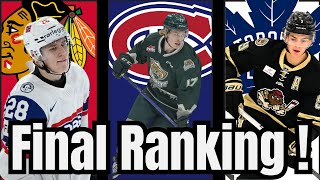 FINAL 2024 NHL Draft 1ST Round Rankings   Pick 32 to 17  Part 1 [upl. by Bonnice]