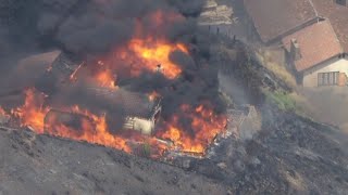 Edgehill Fire burns down homes in San Bernardino County [upl. by Sayles93]