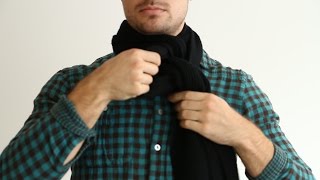 5 Ways to Tie a Scarf Mens Style Tips [upl. by Nyliahs]