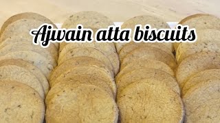 Ajwain atta biscuits recipeHow to make Ajwain cookiesCarom seeds biscuitAjwain crackers recipe [upl. by Kienan]