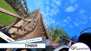 TIMBER  WALIBI Rhône Alpes  POV  2024  GFcoaster [upl. by Annatsirhc]