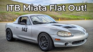 2000 Mazda NB Miata Track Review  Raw ITB Sounds [upl. by Wandis]