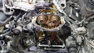 How to replacement idea timing chain Mercedes C200 [upl. by Bradstreet]