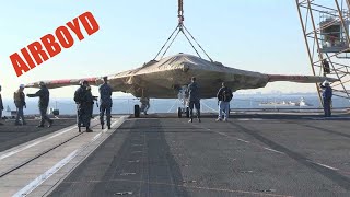 X47B Loaded Onto USS Harry S Truman CVN75 [upl. by Hitoshi]