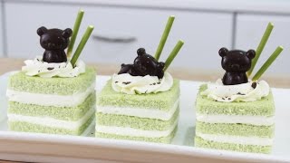 How to Make Rilakkuma Matcha Cakes [upl. by Renard]