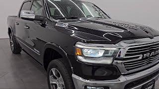 2022 Ram 1500 Laramie Diamond Black Crystal Pearlcoat Used walk around for sale in Fond Du Lac Wis [upl. by Enileuqkcaj]