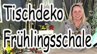 Frühlingsdeko DIY 💐 Tischdeko Frühlingsschale mit Filz und Frühlingsblumen  Floristik24 [upl. by Uzia129]