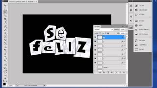 Tutorial Efecto de Letras RecortadasGuardar Diseño [upl. by Yadseut]