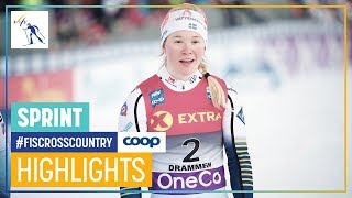 Sundling stuns Faehndrich in a dramatic finish  Womens Sprint  Drammen  FIS Cross Country [upl. by Occer721]