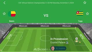 BENIN VS TOGO LIVE  2024 AFRICA NATIONS CHAMPIONSHIPS TODAY MATCH LIVE  TOGO VS BENIN LIVE MATCH [upl. by Ailec]