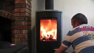 Termatech TT20 wood burning stove 834�ficient [upl. by Hilliary205]