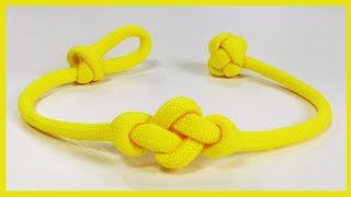 How To Make An Eternity Knot Friendship Paracord Bracelet Single Strand Loop And Knot [upl. by Aicilev]