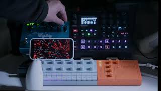 SHORT DAWLESS TECHNO JAM with ELEKTRON SYNTAKT  STRYMON BIGSKY  SEQTRAK With SEQTRAK VISUALIZER [upl. by Akenal688]