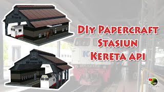 Papercraft Stasiun kereta api [upl. by Harvison]