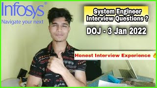 Infosys interview experience for system engineer 🔥 interview questions for system engineer role 🔥 [upl. by Morrison]