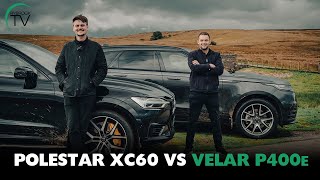 Polestar Volvo XC60 vs Range Rover Velar P400e  Twin Test 4K [upl. by Jonas702]