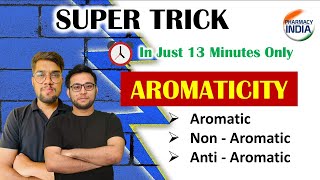 Aromatic  Antiaromatic  Non  Aromatic  Super Trick Organic Chemistry [upl. by Alica]