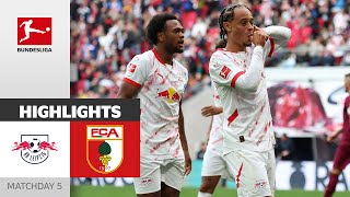 40  Demonstration of Power  RB Leipzig  FC Augsburg 40  Highlights  Matchday 5 – 202425 [upl. by Alderman]