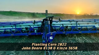 Planting 2022 with a John Deere 8130 pulling a Kinze 3650 [upl. by Atir]