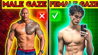 Male Gaze vs Female Gaze  Attractiveness [upl. by Yttam]