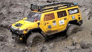 RC Trophy  mud diggers  Hummer Axial SCX10 Defender 90 HPI Crawler King  Dodge RAM [upl. by Corotto]