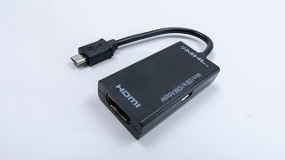 Адаптер Micro USB  HDMI с АлиЭкспресс  для дублирования экрана телефона на экране телевизора [upl. by Peta]