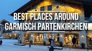 Best places around Garmisch Partenkirchen virtual walk 4K [upl. by Shadow767]