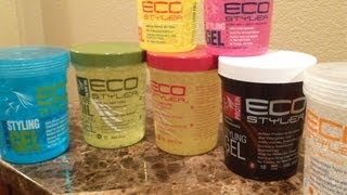 Natural Hair The Complete EcoStyler Gel Review All Colors [upl. by Helfant]