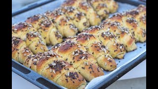 Kukuruzne kiflice punjene sirom Corn Buns Rolls  Sašina kuhinja [upl. by Atinnod]