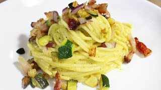 CARBONARA DI ZUCCHINE IN 1 MINUTO  ricette veloci  FoodVlogger [upl. by Arreip]