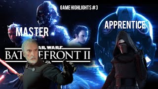 APPRENTICE BECOMES THE MASTER  Star Wars Battlefront 2 highlights 3 [upl. by Kan]