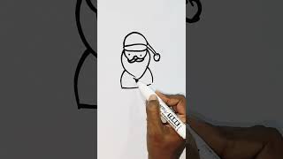 How To Draw Santa Claus Drawing For Kids hat santa painting trending shorts viralvideo [upl. by Sharleen621]