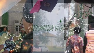 ♡Resumption Vlog♡ Registration church services and freshers programme [upl. by Nyluqcaj]