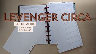 2024 April Life Planner Setup  Junior Size  Levenger Circa  Plan with Me [upl. by Navek]