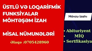 Üstlü və loqarifmik funksiyalar bölməsindən möhtəşəm izah abunəol blok riyaziyyat miq [upl. by Keele]