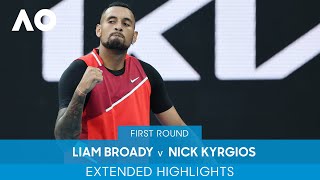 Liam Broady v Nick Kyrgios Extended Highlights 1R  Australian Open 2022 [upl. by Vinson278]